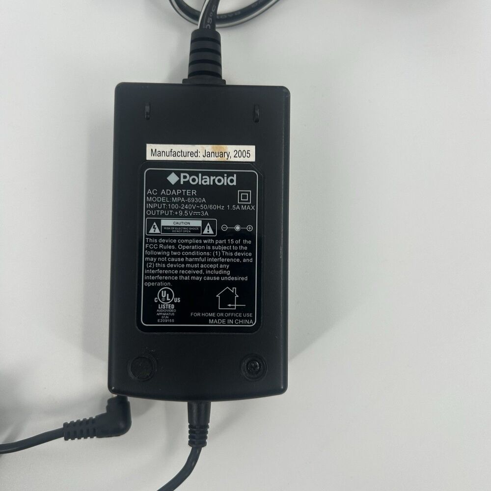 Original Polaroid MPA-6930A AC Power Supply Adapter 9.5V 3A Charger - Picture 3 of 4